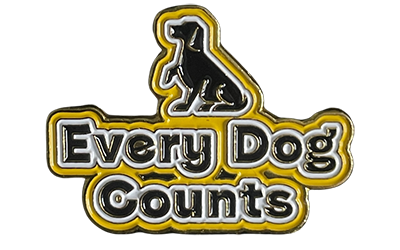 Every Dog Counts Pinm Badge